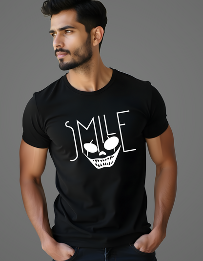 smile printed classic t-shirts