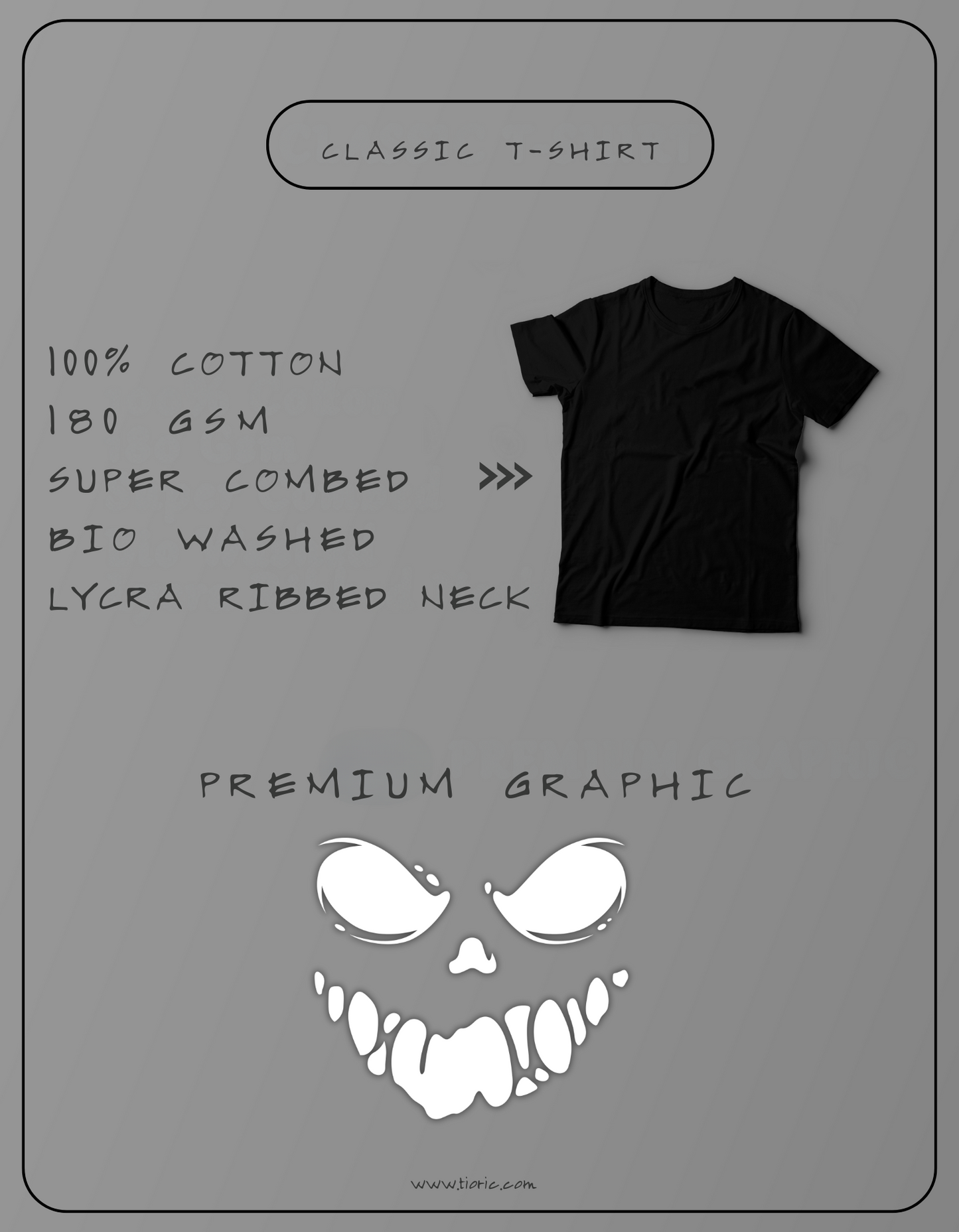 Horror Smile Printed classic T-shirts