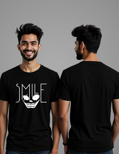 smile printed classic t-shirts